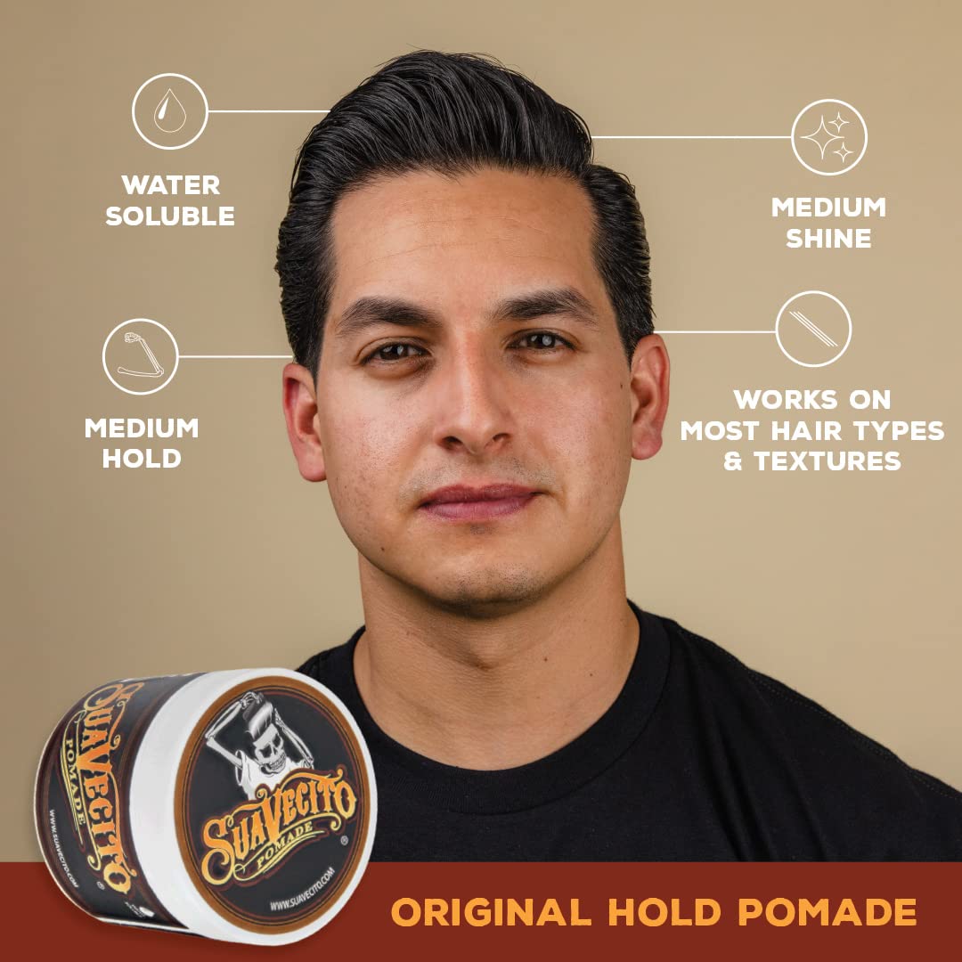 Suavecito Pomade Original Hold, embalaje 3-pack ideal para ahorro y uso familiar