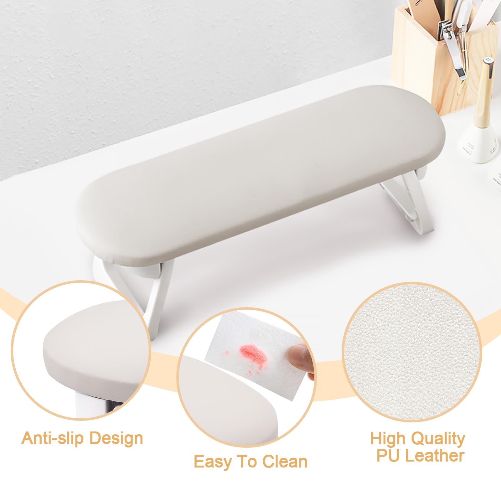 Subay base amplia para lámpara de uñas, ahorro de espacio en mesa.
