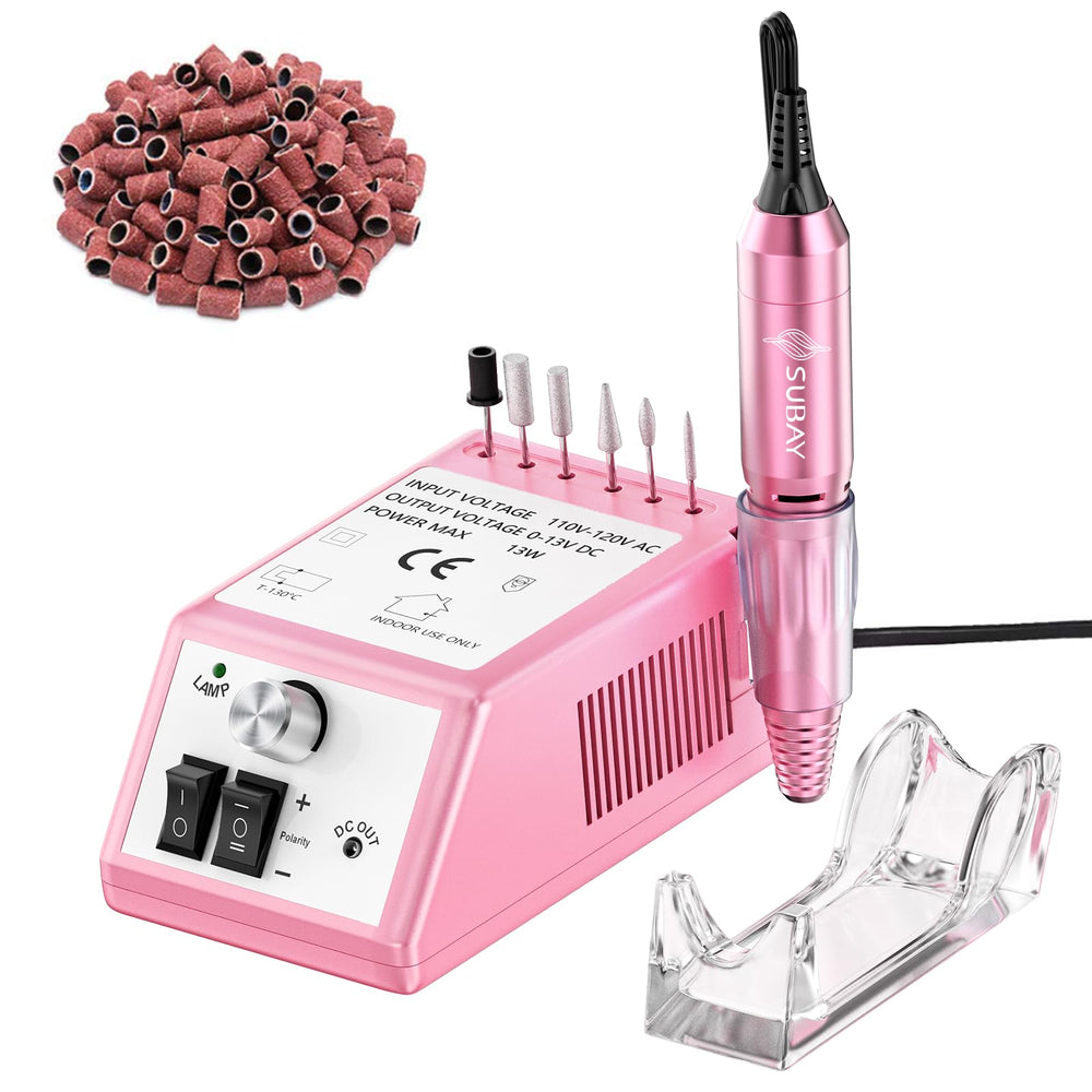 Subay fresa eléctrica para uñas con control de velocidad para manicura y pedicura.