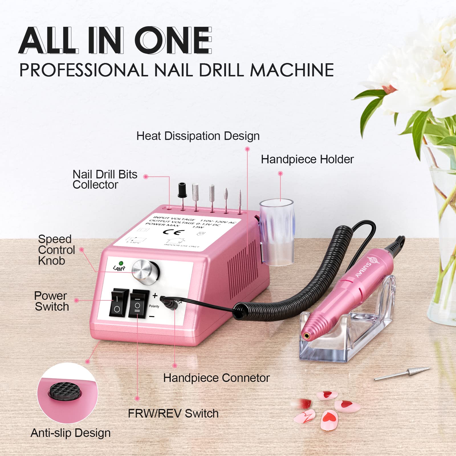 Subay mango ergonómico para manejo cómodo durante sesiones largas.
