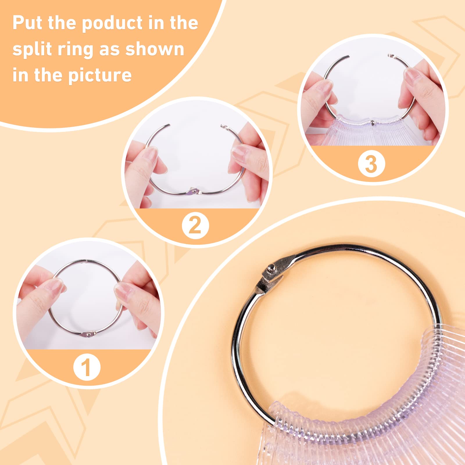 SUBAY Muestras abanico transparente para exhibir colores.