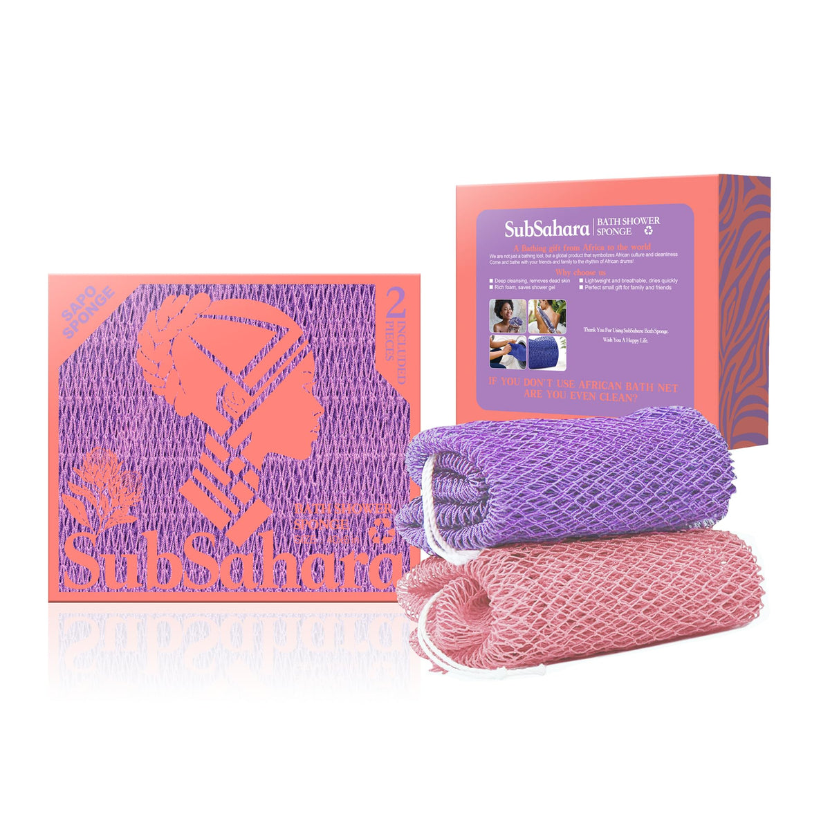SubSahara esponja de red africana auténtica para exfoliar suavemente el cuerpo