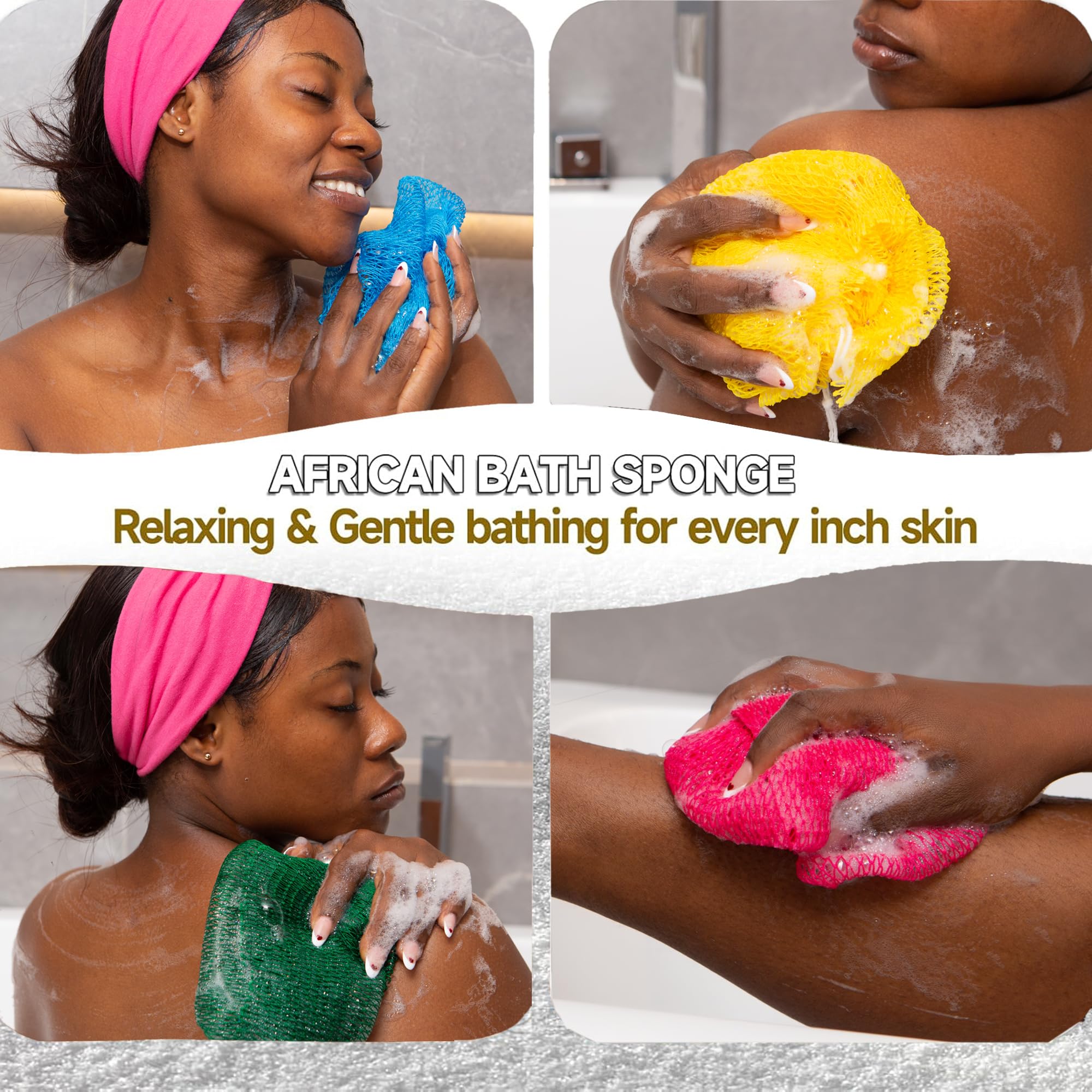 SubSahara esponja net africana, secado rápido y duradera para duchas diarias.