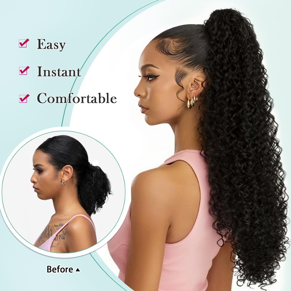 SuCoo opciones color coleta rizada: combina con tu tono natural