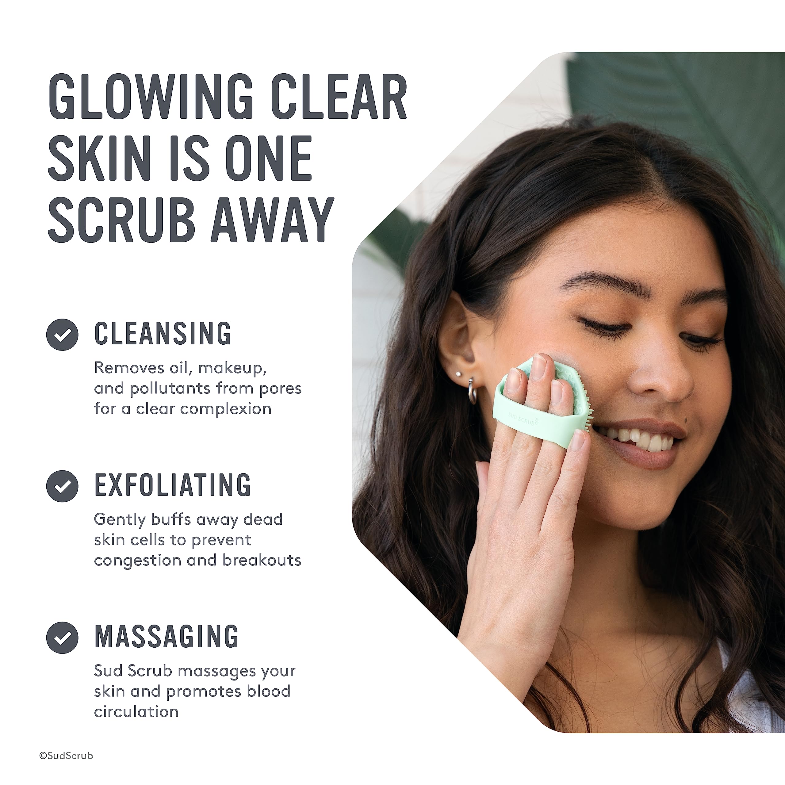 Sud Scrub agarre ergonómico antideslizante para mayor control durante la limpieza