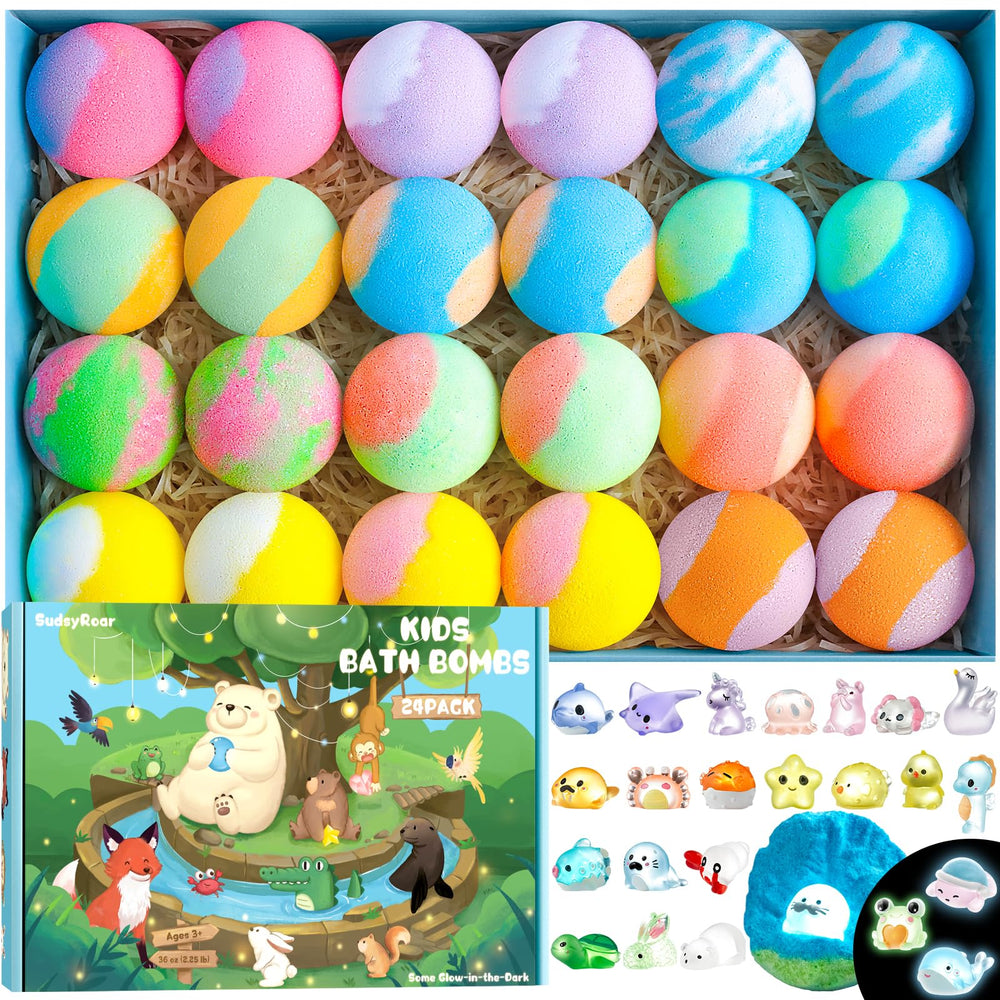SudsyRoar bombas de baño con sorpresa interior para hora de juego y descubrimiento