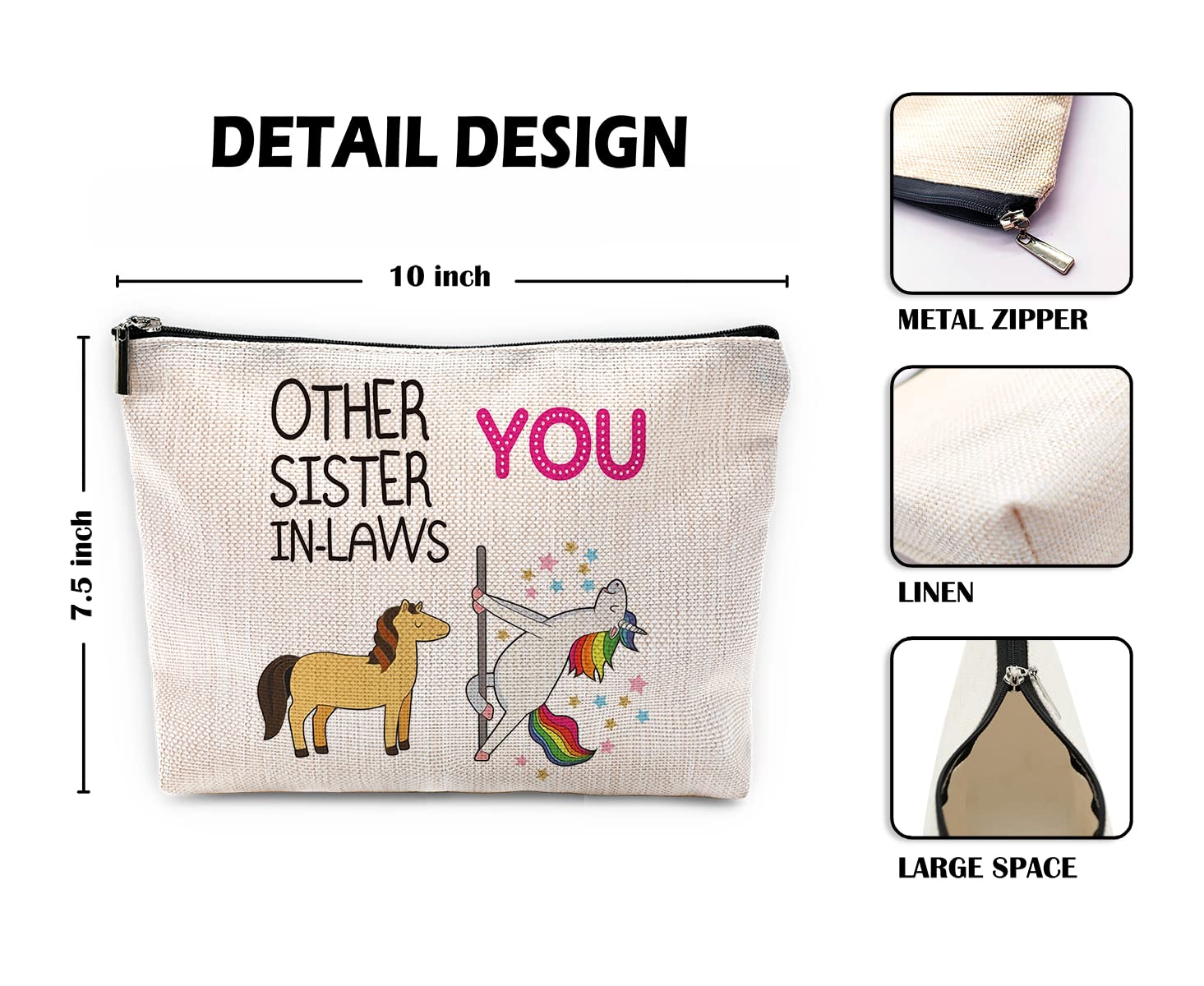 Sufamb bolso de maquillaje, tamaño ideal para llevar en el bolso diario.