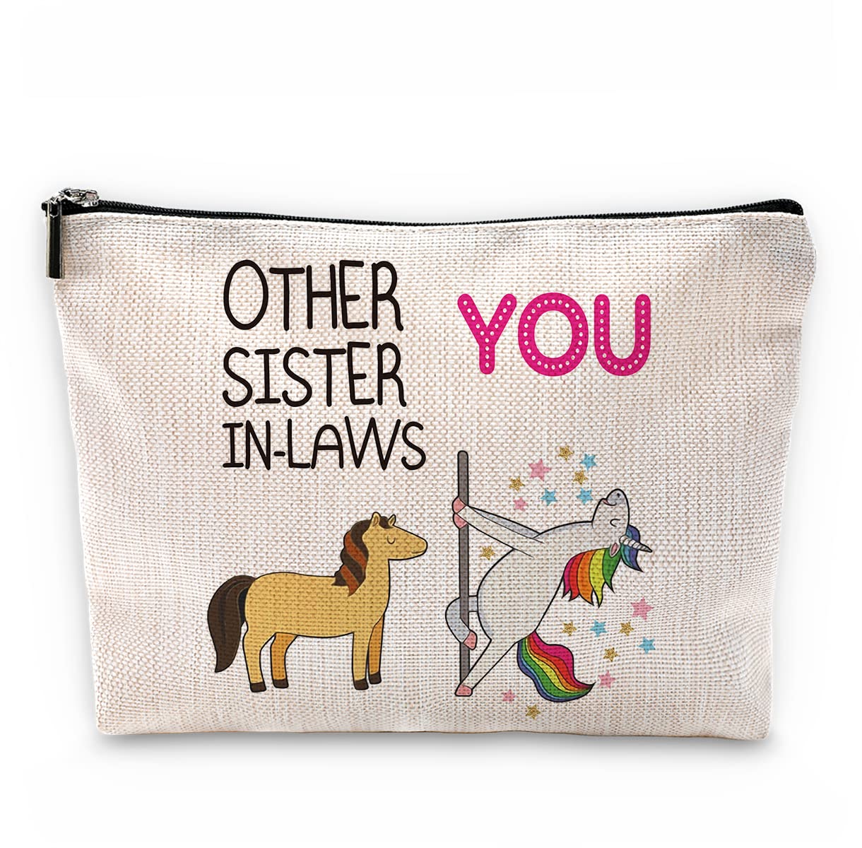 Sufamb bolsa de maquillaje con tema divertido, ideal para regalar y organizar cosméticos.