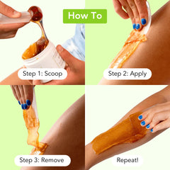 Sugar Me Smooth aplicación en la piel de la mano para depilación cómoda.