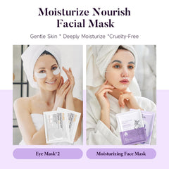 Mascarilla facial con centella para piel suave y renovada.