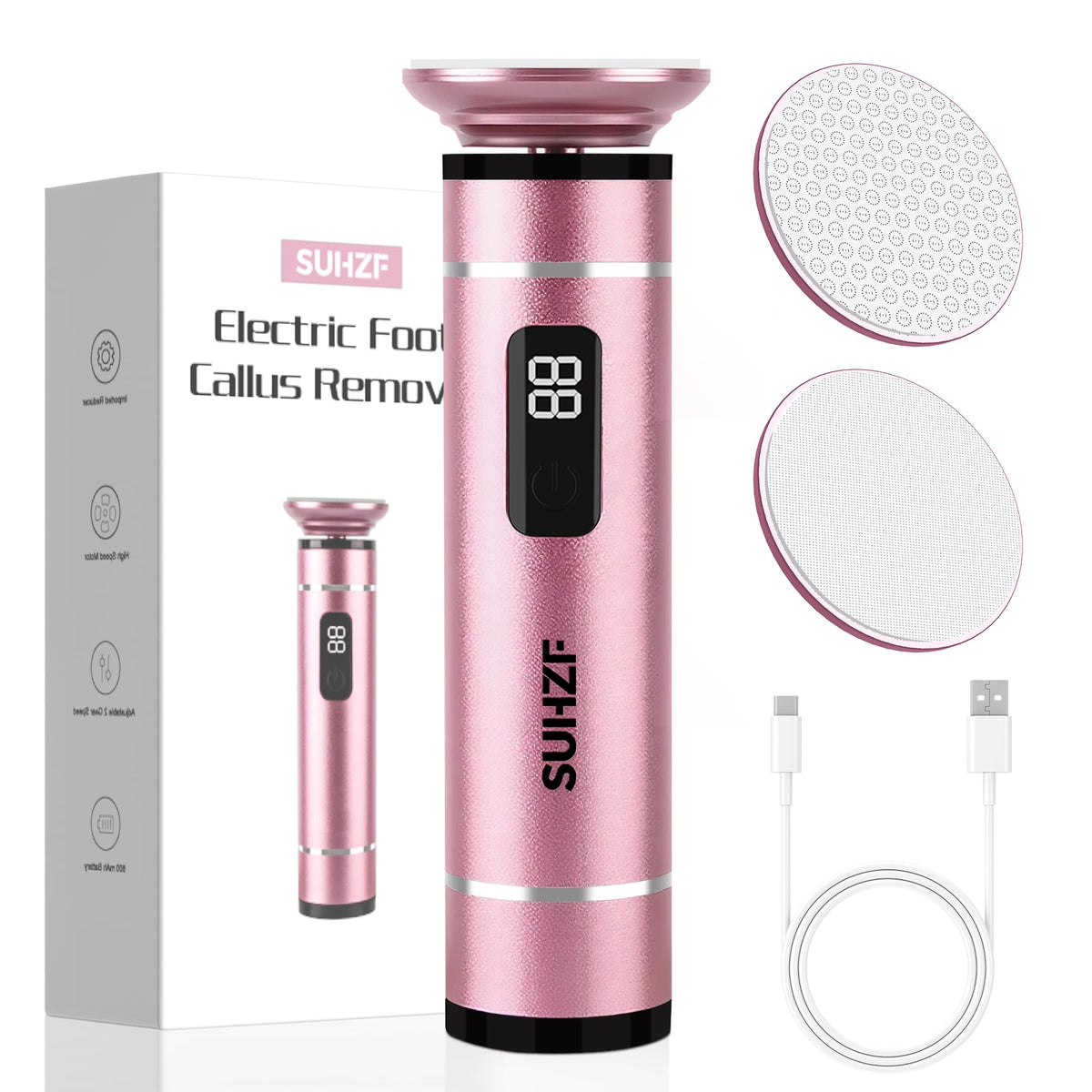 La cabeza de vidrio nano de SUHZF para lijar pies ofrece higiene y durabilidad en casa.