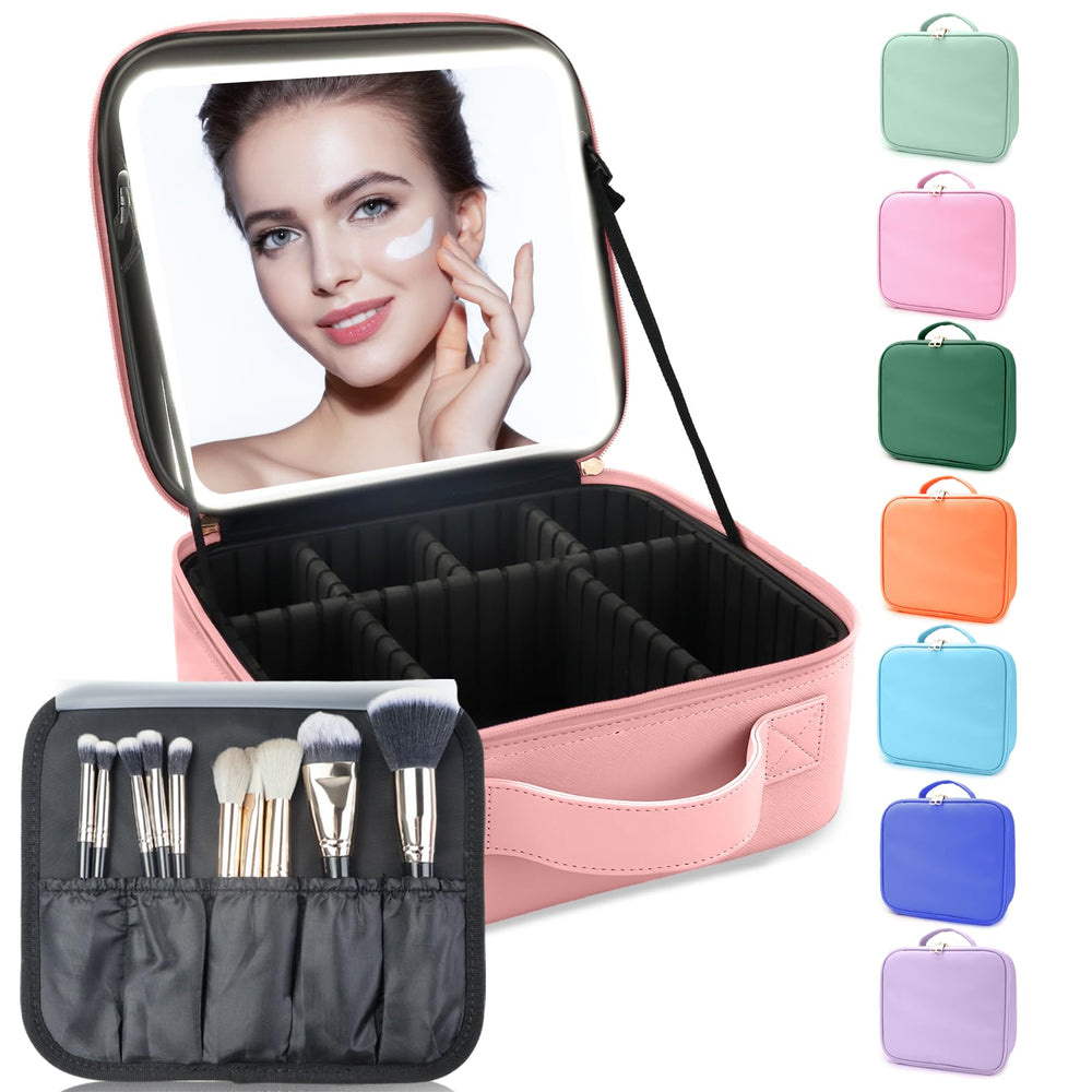 Bolsa SUILU con espejo LED, enfoque iluminado para ver tonos con claridad