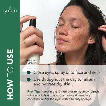 Sukin Organics Ingredientes Naturales Camomila y Rosa, calma suave.