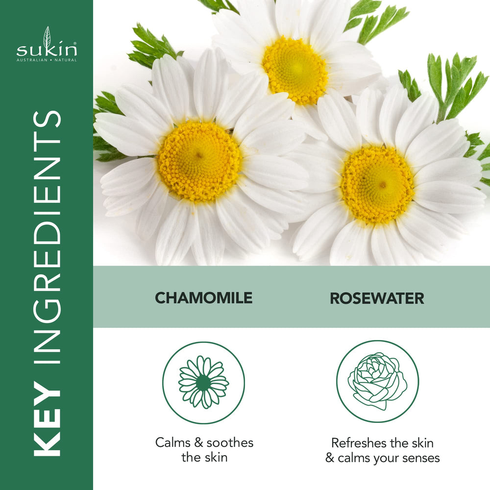Sukin Organics Uso diario antes y después del maquillaje.