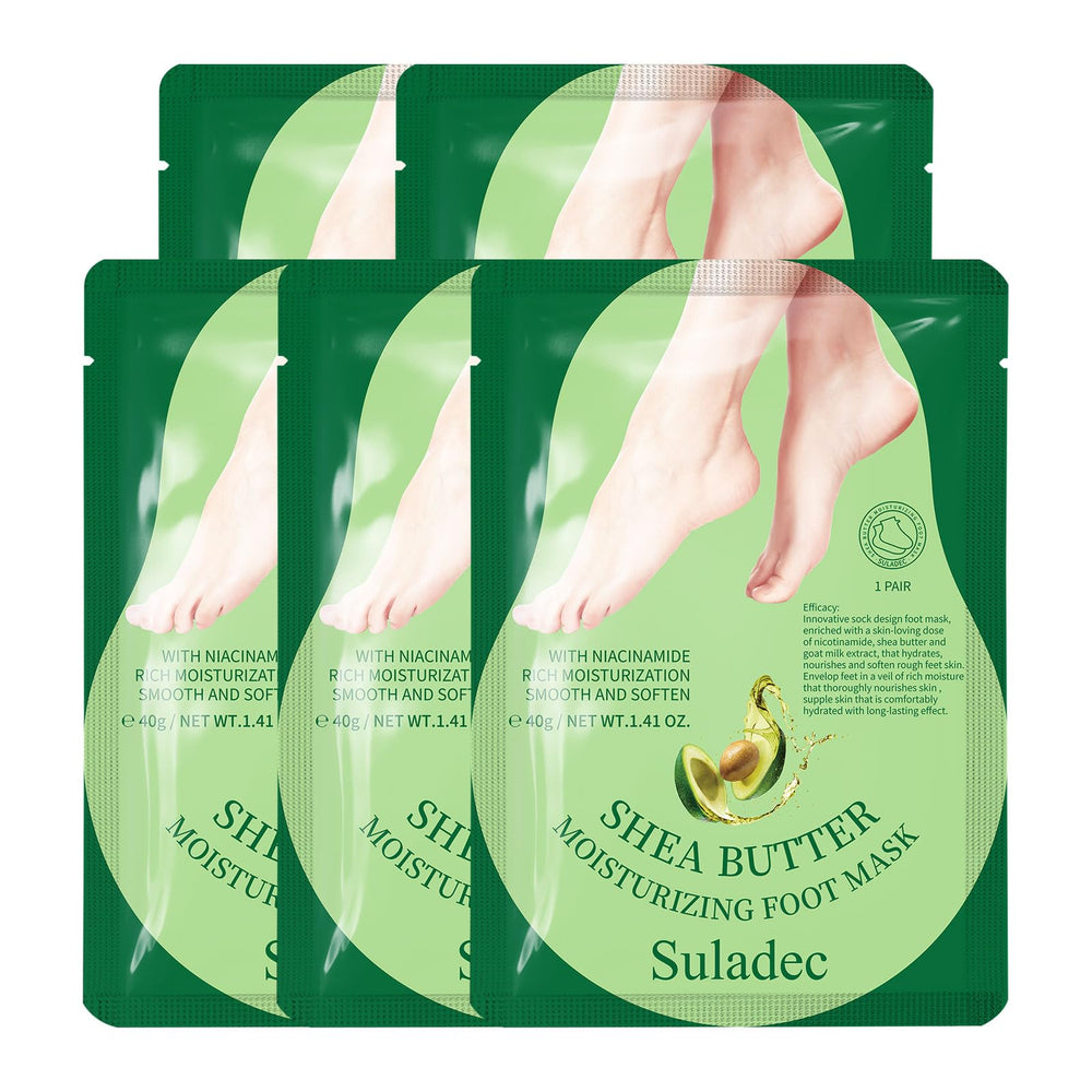 SULADEC Mascarilla de pie hidratante con manteca de karité y leche de cabra.