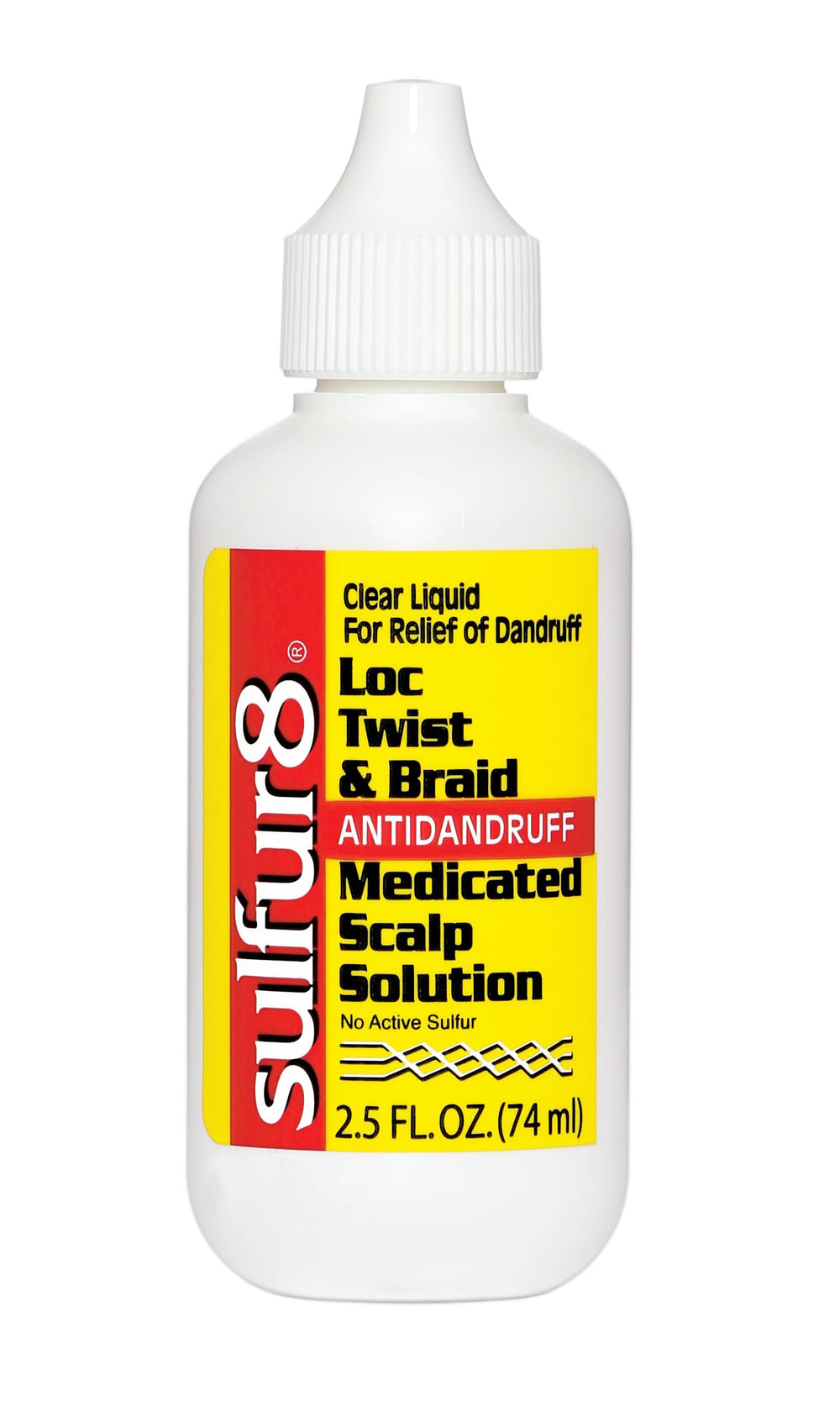 Sulfur8 botella de solución para el cuero cabelludo controla la caspa y alivia la picazón.