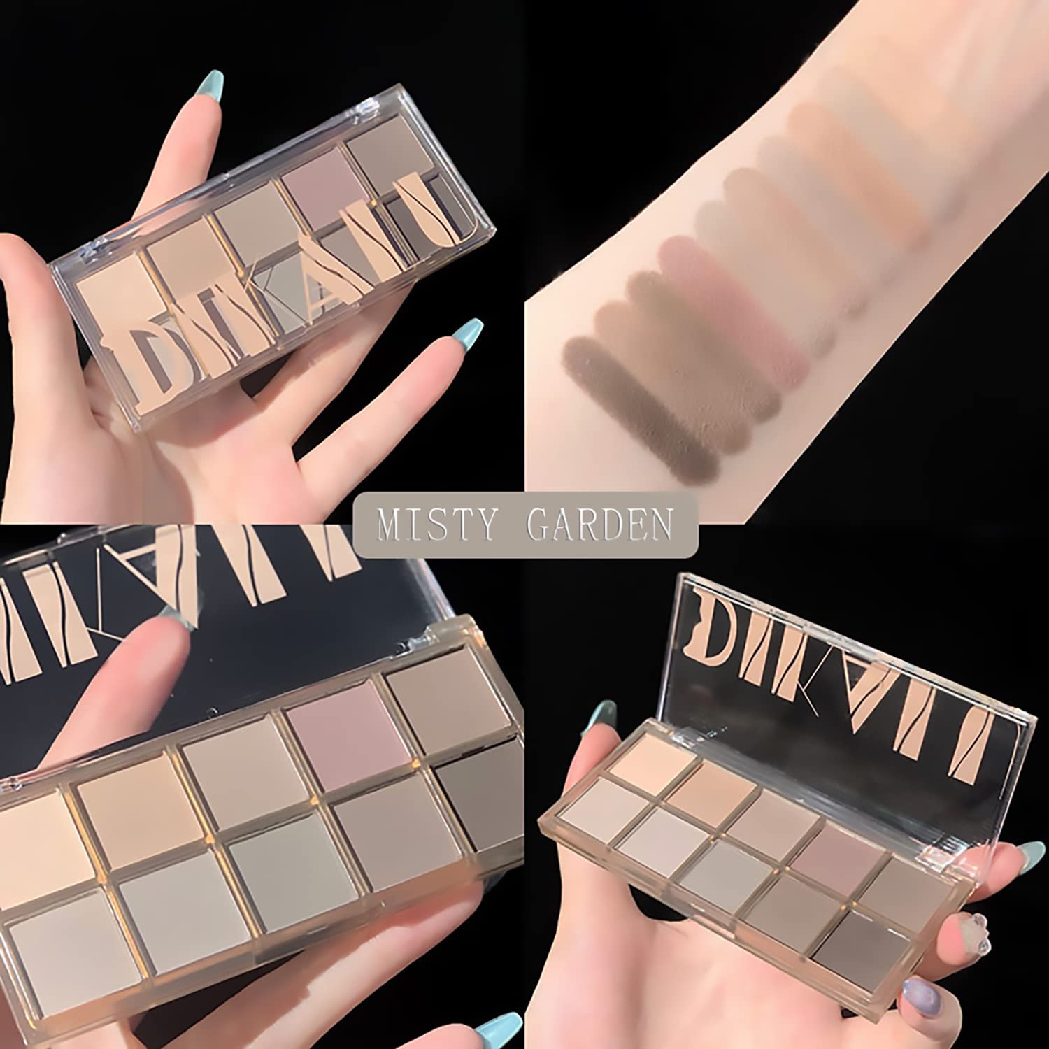 Sulily sombras nude taupe mate, definición suave y ojo bien delineado.
