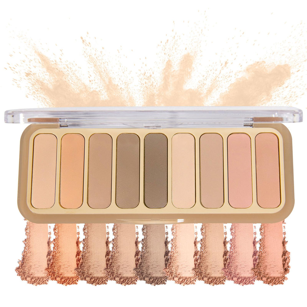 Sumeitang paleta sombras 9 colores mate para looks versátiles durante el día.