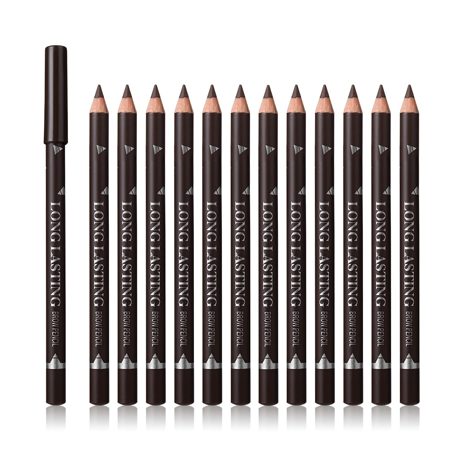Sumeitang set de 12 delineadores cejas y ojos, acabado natural