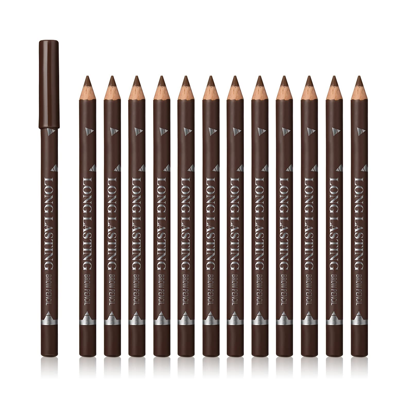 SUMEITANG set de 12 lápices para cejas y delineador con definición natural.