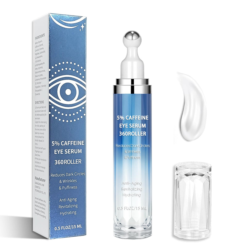 Sumetact crema de ojos con cafeína y retinol, rodillo 360° para aplicación suave y fresca.