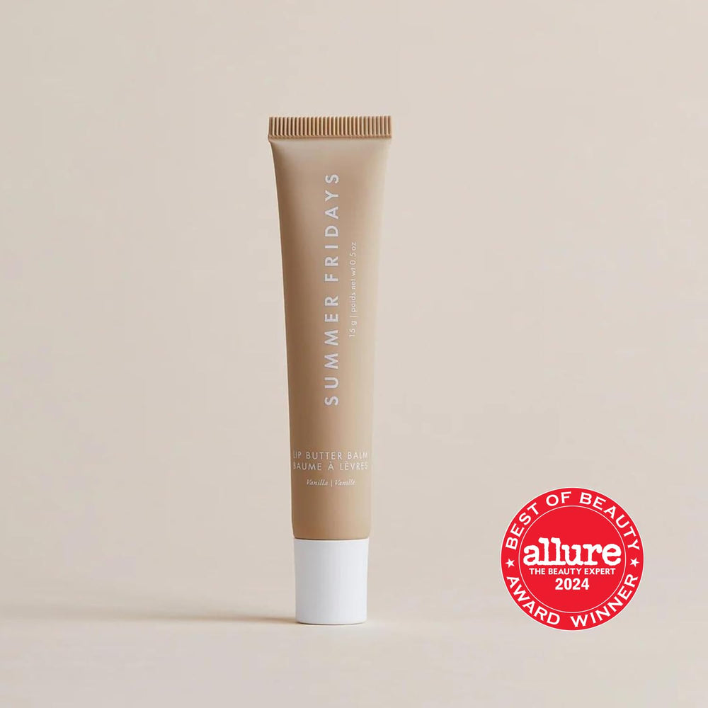 Summer Fridays balsamo labial mantequilla, manteca de karite y murumuru para labios secos.