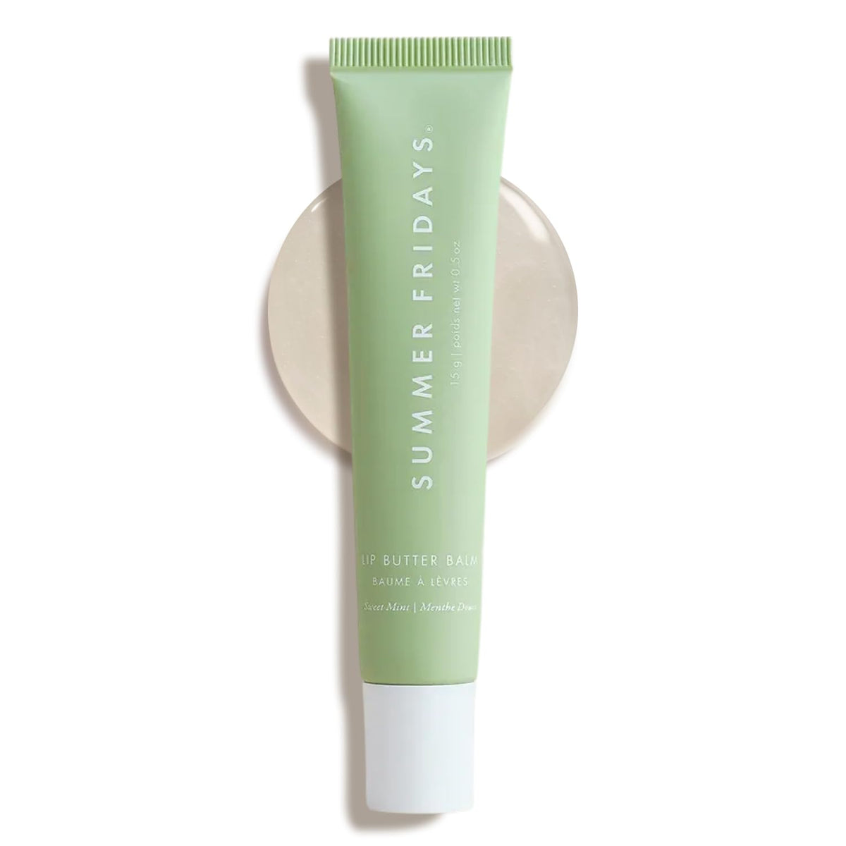 Bálsamo labial tintado Summer Fridays con empaque compacto, hidratación rápida para labios.