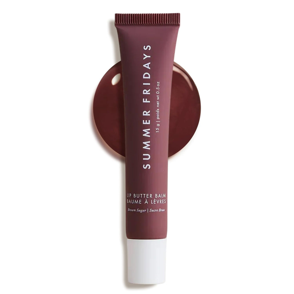 Summer Fridays baume-levres teinte sucre-brun offre hydratation et éclat subtil.