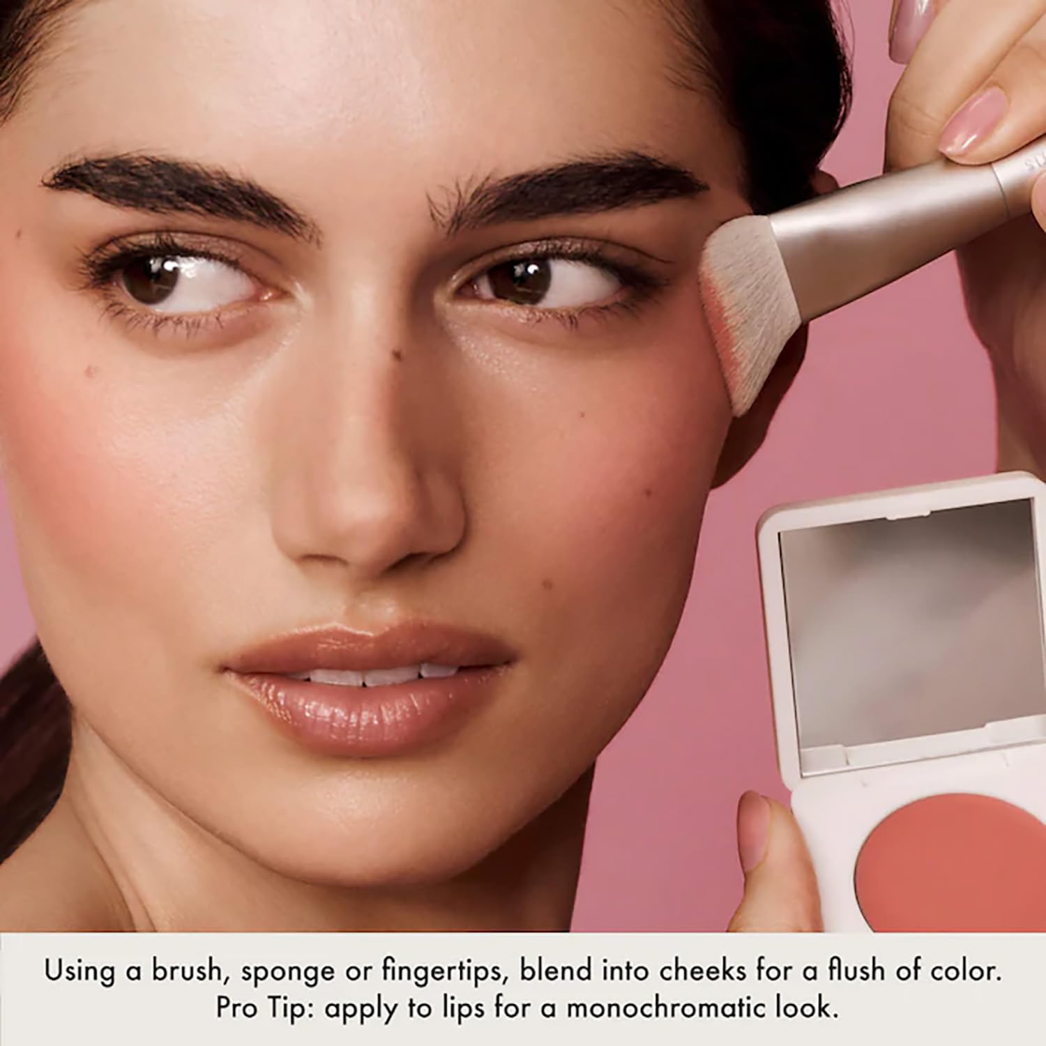 Summer Fridays Blush Butter Balm open compact for easy on-the-go touch-ups
