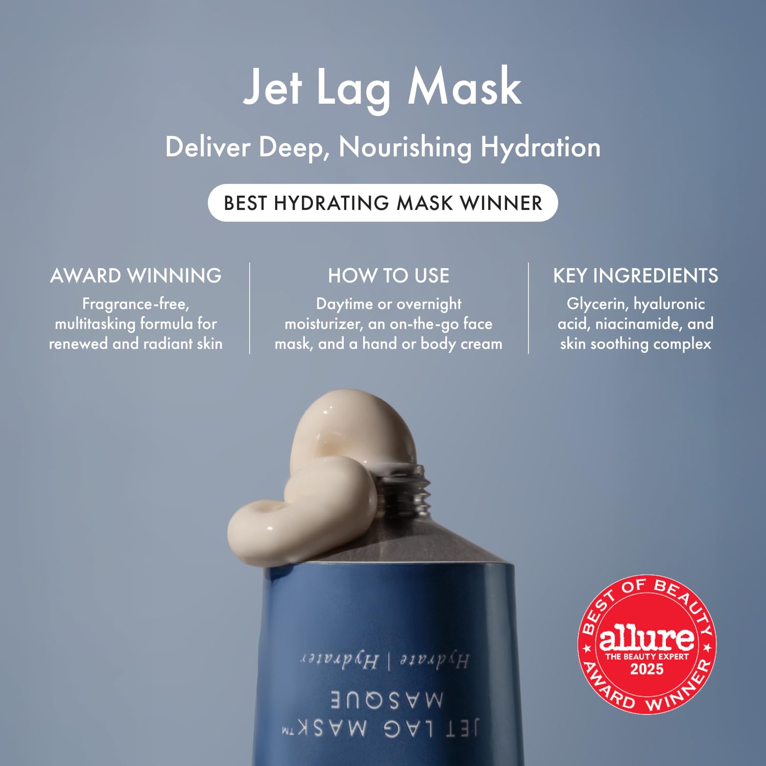 Jet Lag Mask Mini de Summer Fridays, textura cremosa para uso diario y fácil absorción.