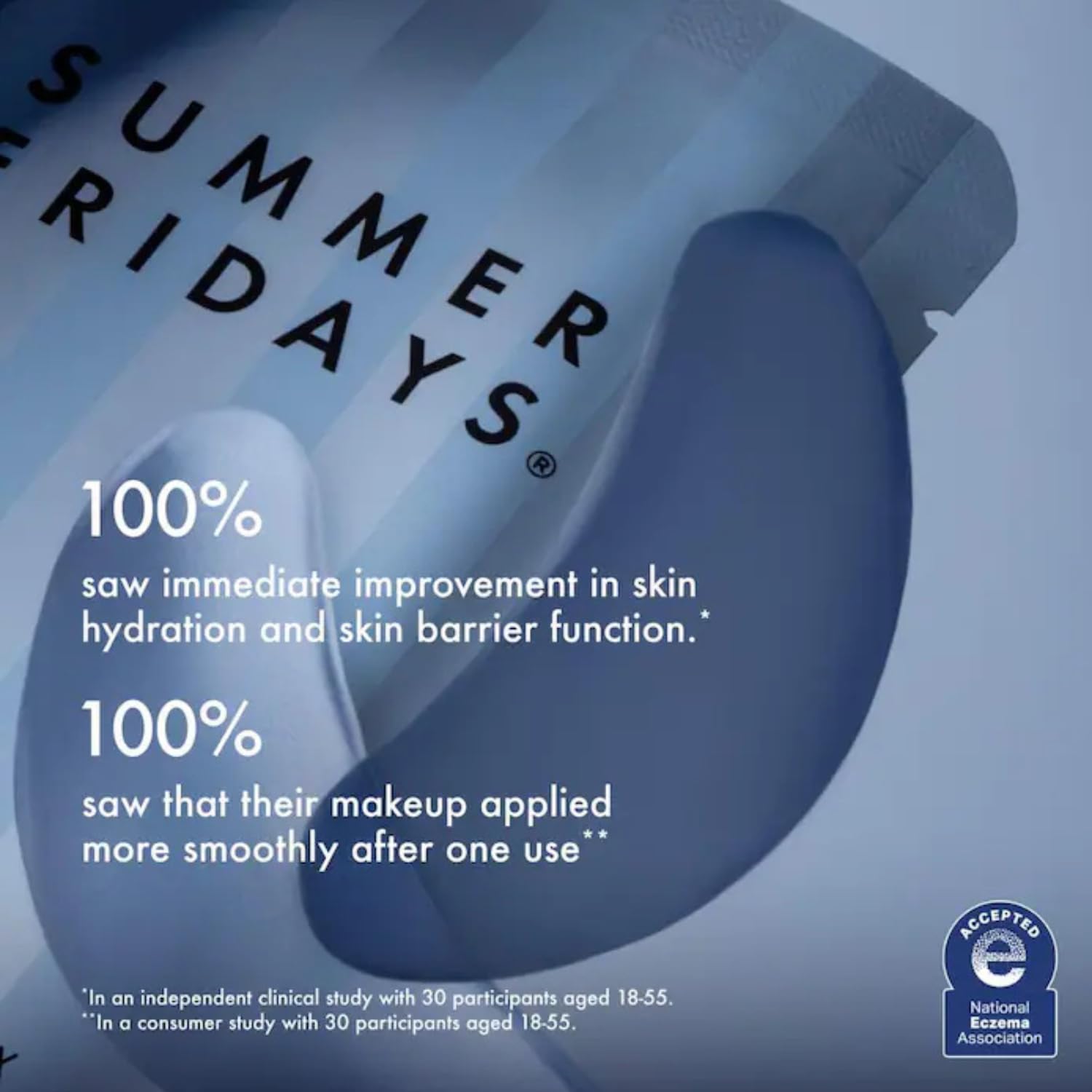 Parches con péptidos de Summer Fridays para ojos, firmeza suave de la piel.