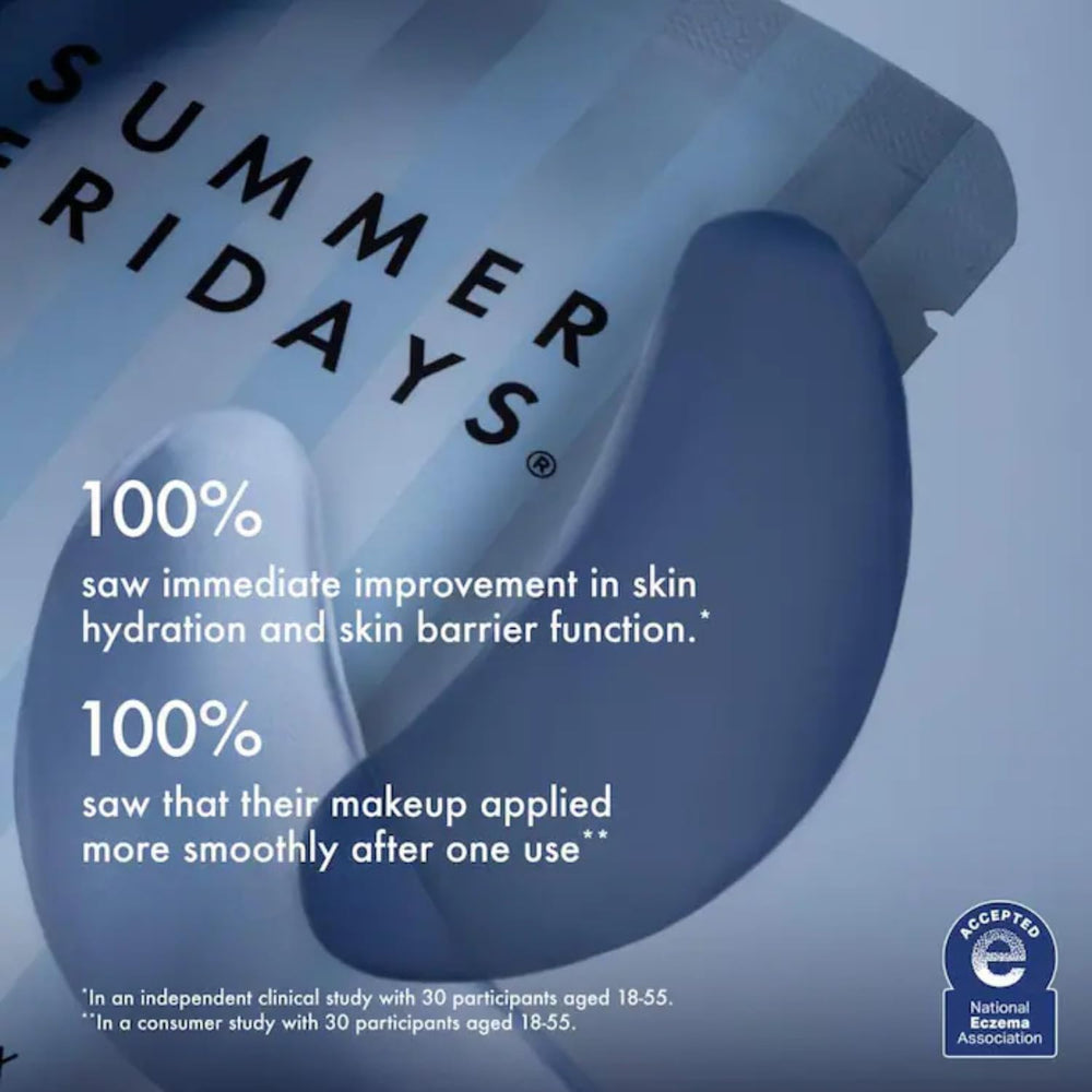 Parches con péptidos de Summer Fridays para ojos, firmeza suave de la piel.