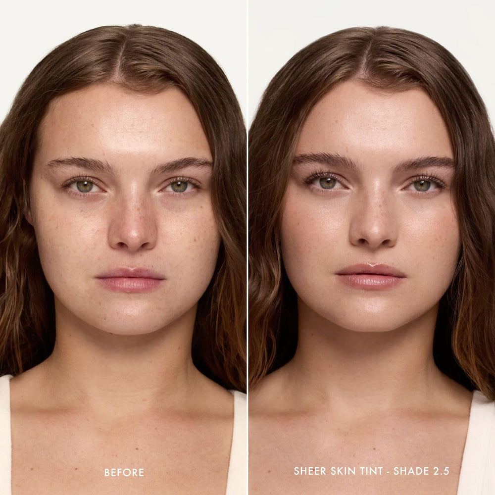 Summer Fridays Sheer Skin Tint con tono 2.5 para piel clara con subtono melocotón frío