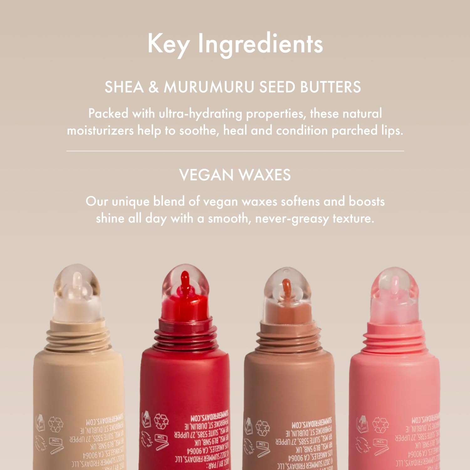 Summer Fridays compact lip balm with cherry tint for on-the-go moisture.