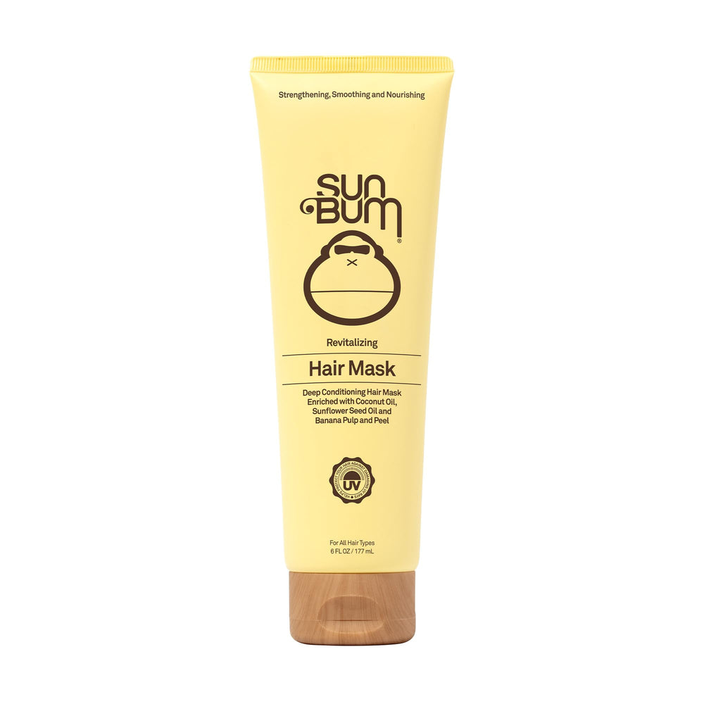 Sun Bum mascarilla revitalizante en tubo, acondiciona y suaviza cabello seco.