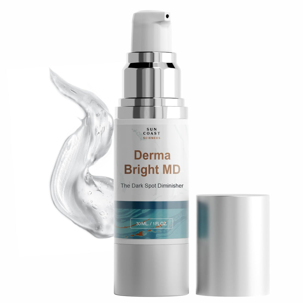 SUN COAST SCIENCES DermaBright MD botella: tratamiento para manchas oscuras.