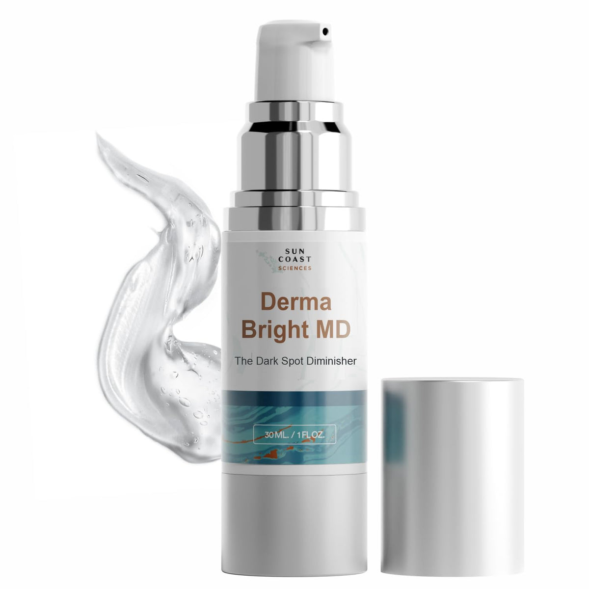 SUN COAST SCIENCES DermaBright MD botella: tratamiento para manchas oscuras.
