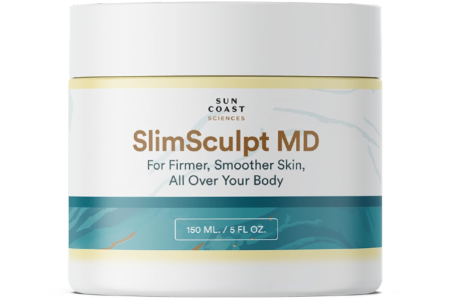 SUN COAST SCIENCES SlimSculpt MD crema corporal – textura suave que hidrata y suaviza la piel.