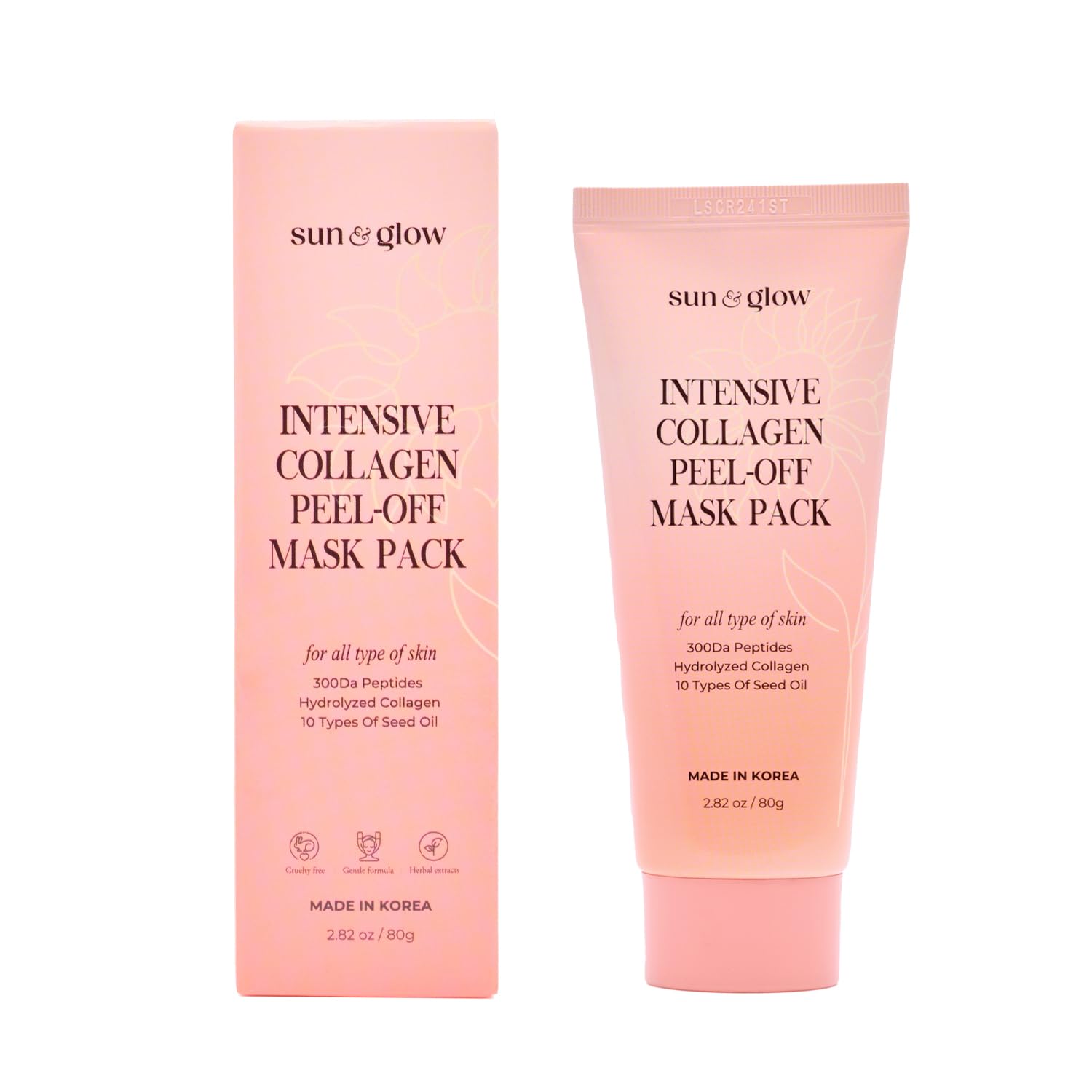 SUN & GLOW mascarilla colágeno textura gel para piel suave