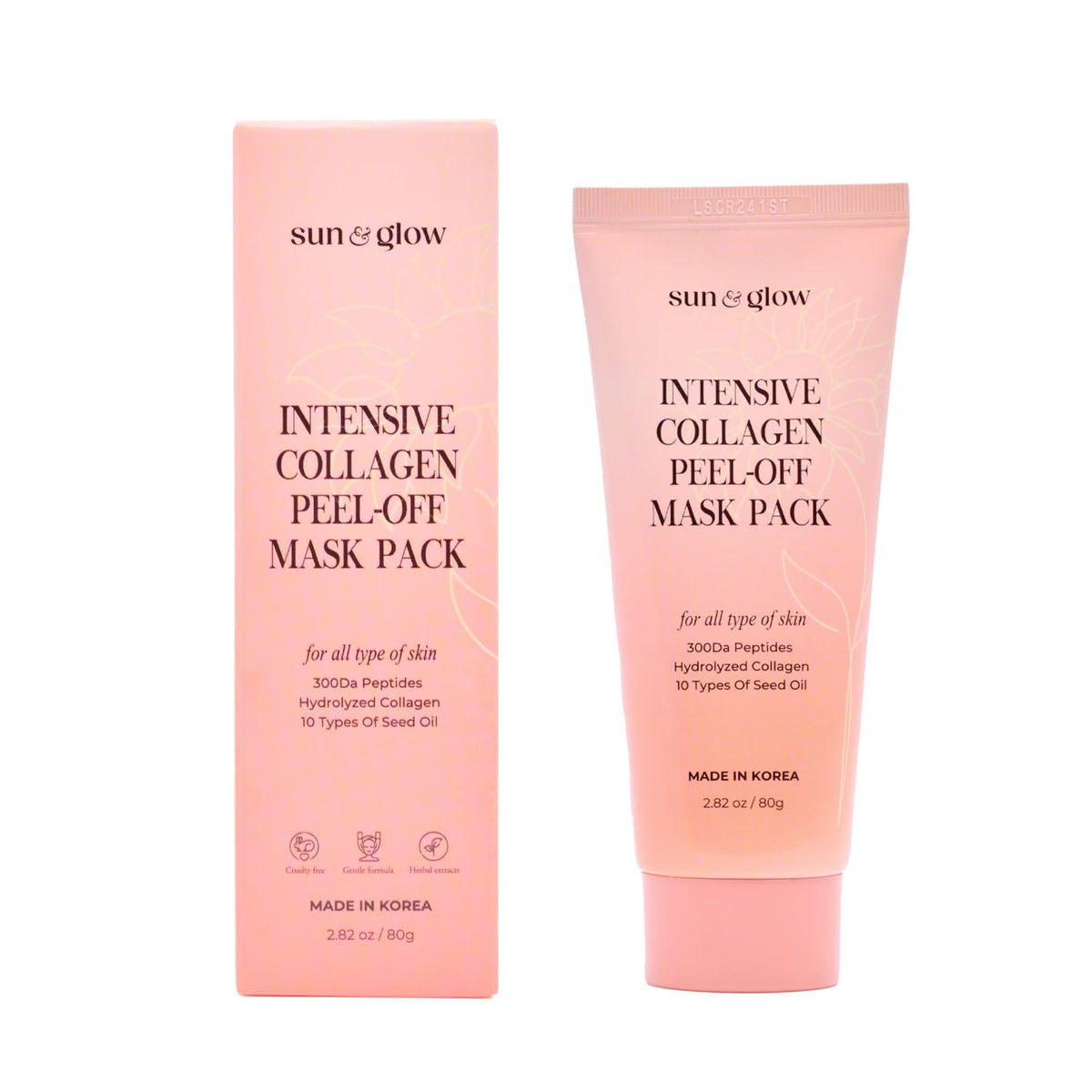 SUN & GLOW mascarilla colágeno textura gel para piel suave