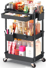 SUNALLY carrito maquillaje con cajones rodante ideal para ordenar cosméticos y herramientas.