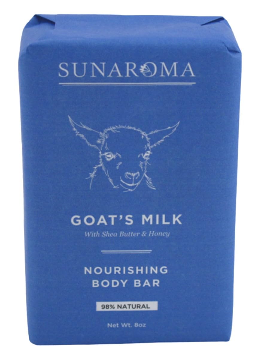 Sunaroma savon lait chèvre 236 ml, hydratant et doux pour la peau.