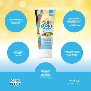 Alternativa natural a lidocaína para cuidado post solar Sunburnt