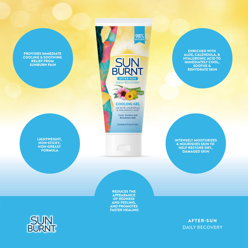 Alternativa natural a lidocaína para cuidado post solar Sunburnt