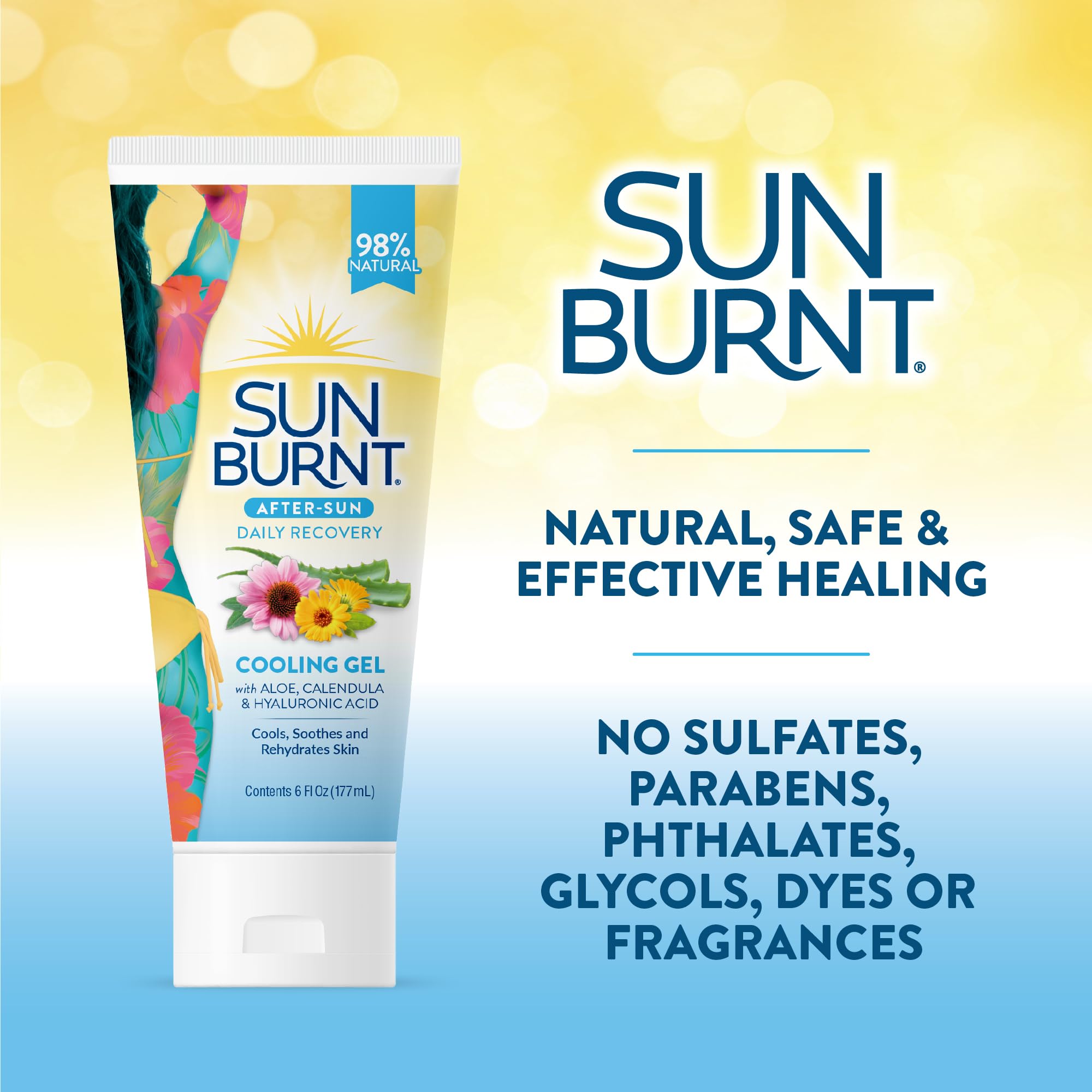 Gel Aloe Sunburnt EMCW9 no pegajoso para pieles sensibles