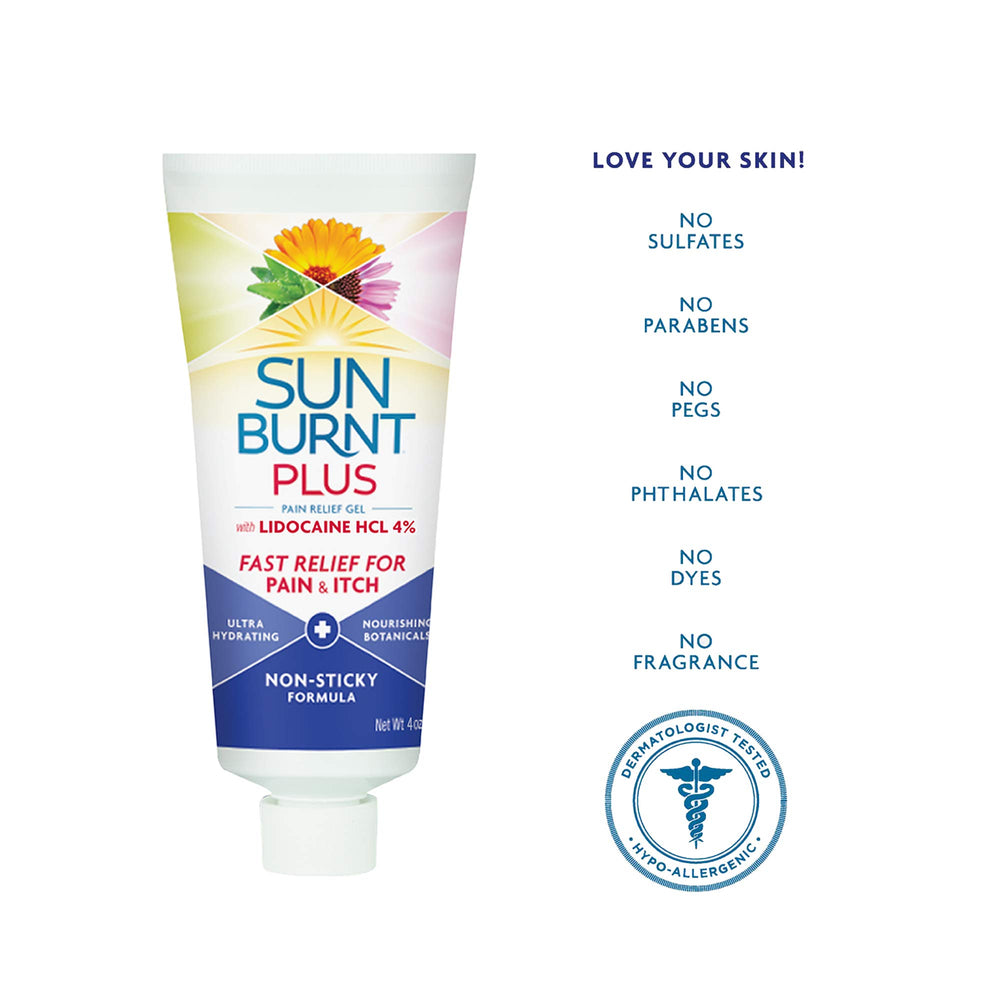 Sunburnt Plus calendula-antinflamatoria, calma enrojecimiento leve y molestias.