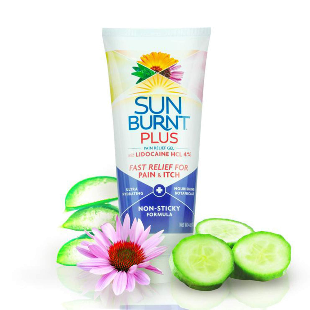 Sunburnt Plus echinacea-piel-calma, botánicos para confort diario.