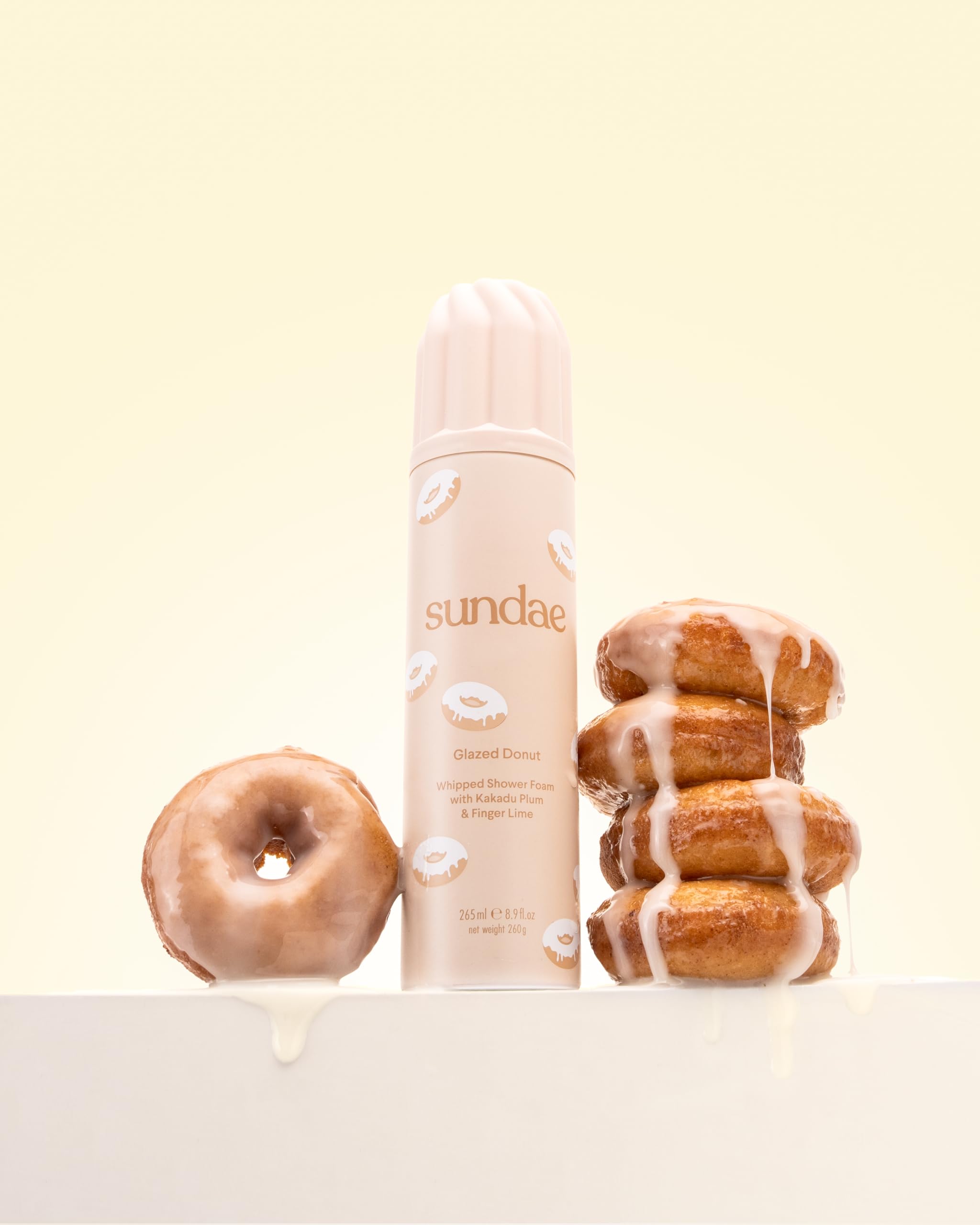 Sundae aroma crema de mantequilla donut, experiencia de ducha diaria