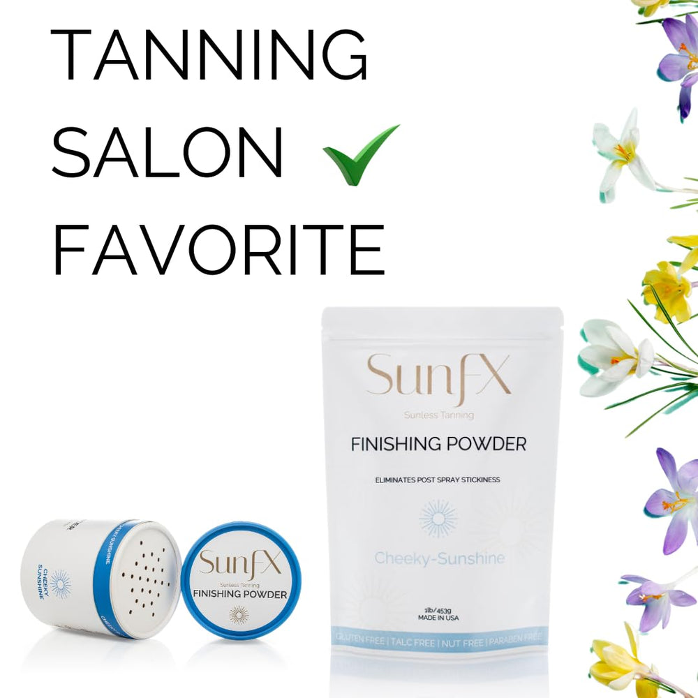 SunFX polvo translúcido reduce adherencia post-bronceado.