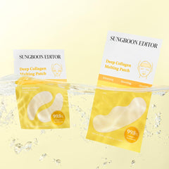 Parches SUNGBOON EDITOR de colágeno derretidos para rostro, sensación fresca.
